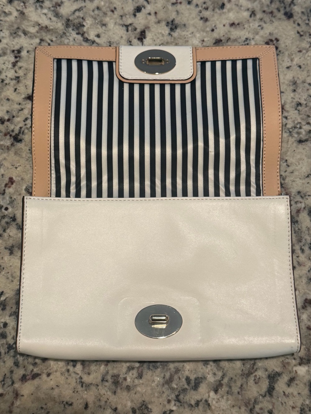 Kate Spade off-white multi-style clutch hand bag and shoulder bag